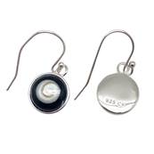 Boucles DOreilles Rondes Noires il De Sainte Lucie Argent 925