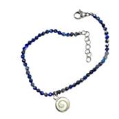 Bracelet Bleu Nuit Et Breloque il De Sainte Lucie