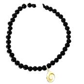 Bracelet lastique Onyx Noir Et il De Sainte Lucie