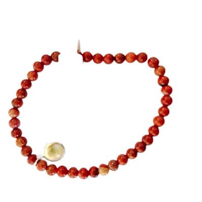 Bracelet Élastique Jaspe Rouge Et Œil De Sainte Lucie