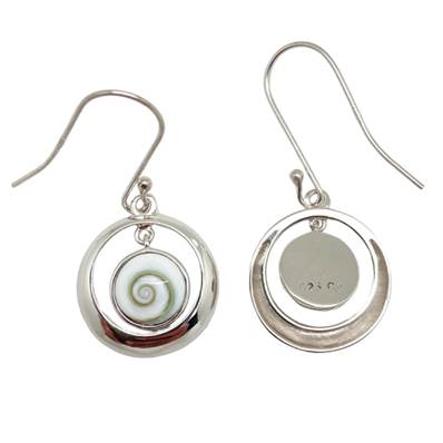 Boucles D’Oreilles Cercle Œil De Sainte Lucie Argent 925