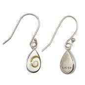 Boucles Doreilles Argent 925 Rhodi Goutte Oeil De Sainte Lucie