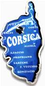 Magnet mtal Corse bleu