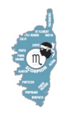 Magnet métal Île de Corse – Scorpion
