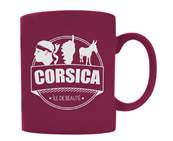 Tasse Corsica porcelaine 325 ml  bordeaux