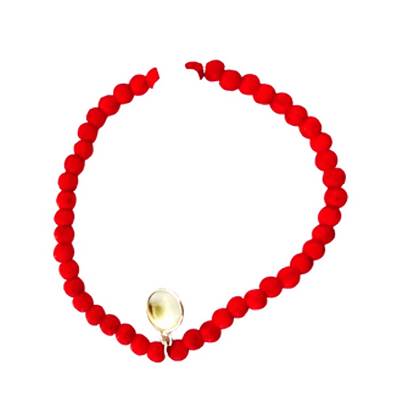 Bracelet Élastique Corail Imitation Et Œil De Sainte Lucie
