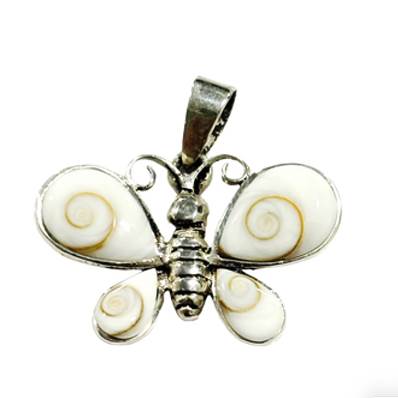 Pendentif Papillon Œil De Sainte Lucie Argent 925