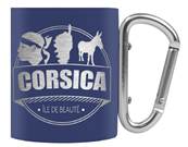 Tasse Corsica mtal 220 ml  bleu marine avec mousqueton