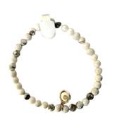 Bracelet lastique Quartz Blanc Et il De Sainte Lucie