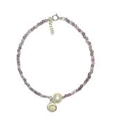 Bracelet Amthyste Et Perle Deau Douce Avec il De Sainte Lucie