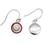 Boucles DOreilles Rondes Rouges il De Sainte Lucie Argent 925