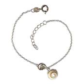 Bracelet Argent Doubles Anneaux Et il De Sainte Lucie