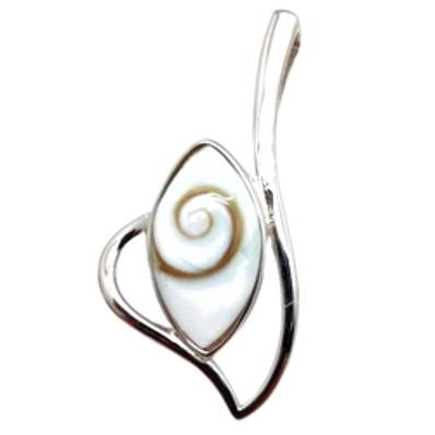 Pendentif Œil De Sainte Lucie Goutte Stylisée Argent