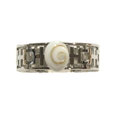 Bague Argent 925 rhodié – Œil de Sainte-Lucie Ajouré