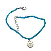 Bracelet Bleu Lagon Et Breloque il De Sainte Lucie