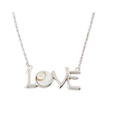 Collier Argent 925 LOVE Oeil de Sainte Lucie