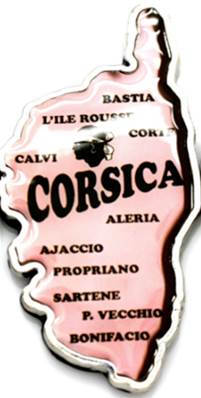 Magnet métal Corse rose