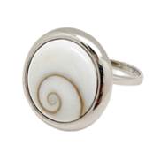 Bague Argent Rhodie il De Sainte Lucie Ronde