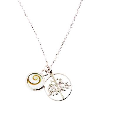 Collier Arbre de Vie et Oeil de Sainte Lucie Argent 925