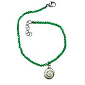 Bracelet Vert Clair Et Breloque il De Sainte Lucie