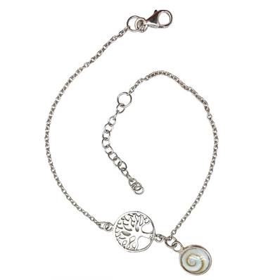 Bracelet Argent Arbre De Vie Et Œil De Sainte Lucie