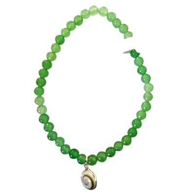 Bracelet Élastique Quartz Vert Et Œil De Sainte Lucie