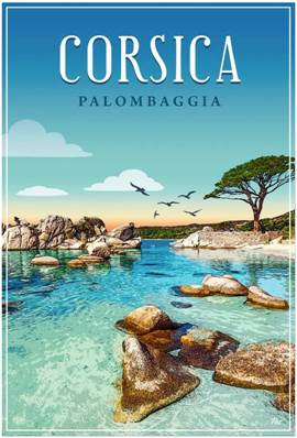 Carte postale Corsica – Palombaggia 12×17 cm