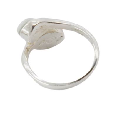 Bague Argent Rhodiée Double Œil De Sainte Lucie Goutte