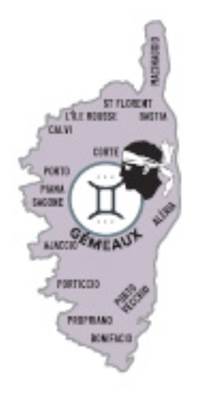 Magnet métal Île de Corse – Gémeaux