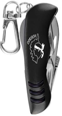 Porte-clés couteau noir Corsica