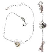 Bracelet Argent Cur il De Sainte Lucie Et Triskel Ajoure