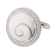 Bague Argent Rhodie Prestige il De Sainte Lucie Pave