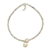 Bracelet Pierre De Lune Et Perle Deau Douce Avec il De Sainte Lucie