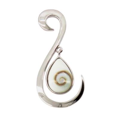 Pendentif Crochet Stylisé Œil De Sainte Lucie Argent 925