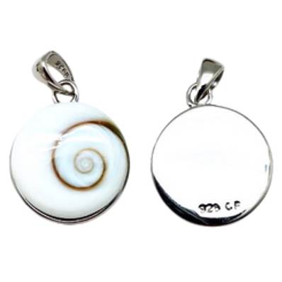 Pendentif Rond Double Face Œil De Sainte Lucie Argent 925