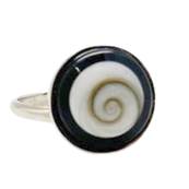 Bague Argent Rhodie il De Sainte Lucie Fond Noir