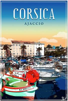 Carte postale Corsica – Ajaccio 12×17 cm