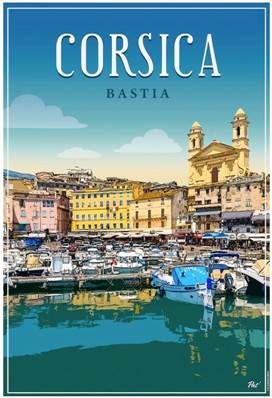 Carte postale Corsica – Bastia 12×17 cm