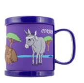 Mug plastique violet Corsica  ne et sanglier