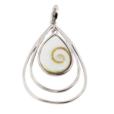 Pendentif Double Goutte Œil De Sainte Lucie Argent 925