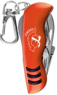 Porte-clés couteau rouge Corsica