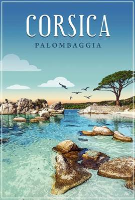 Affiche A3 Corsica – Palombaggia