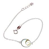 Bracelet Argent Chane Et Cabochon Ovale il De Sainte Lucie