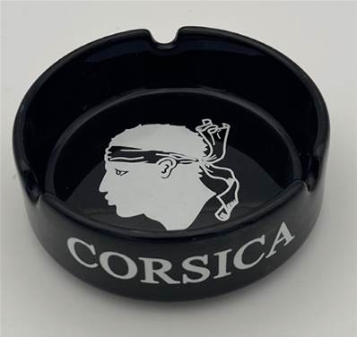 Cendrier en verre noir Corsica
