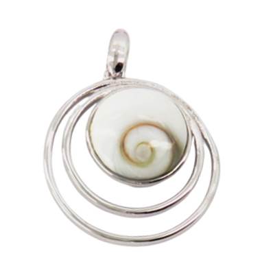 Pendentif Spirale Ouverte Œil De Sainte Lucie Argent 925