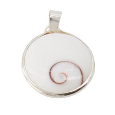 Pendentif Rond Œil De Sainte Lucie Argent