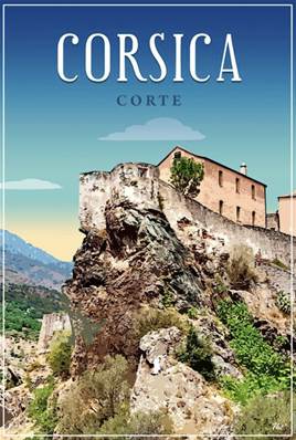 Affiche A3 Corsica – Corte
