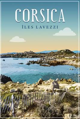 Affiche A3 Corsica – Îles Lavezzi