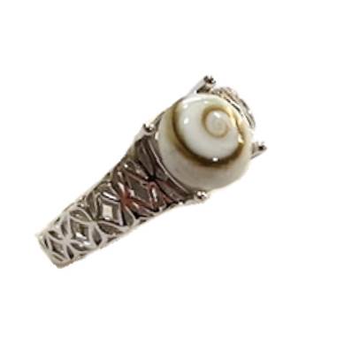 Bague Argent Rhodiée Œil De Sainte Lucie Ajourée