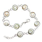 Bracelet Argent il De Sainte Lucie Rond 9 Cabochons